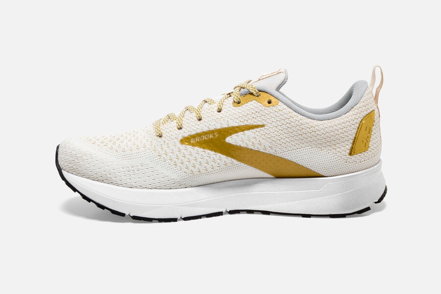 Brooks Revel 4 Road Running Shoes Womens White/Gold 360217-GNM